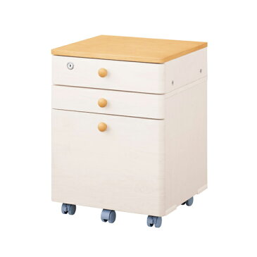 【39ショップ限定ポイント3倍 4/7 10:00〜4/9 9:59】 オカムラ2018年モデル sorano prettia ソラノ プリティア 学習デスク チェスト 収納 3段ワゴン 865LAW-WD55 アルダーホワイトツートーン 送料無料