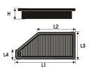 BMW SERIE 5 (E60/61) 530 i GREEN FILTER グリーンフィルター エアフィルター 純正交換タイプ 2