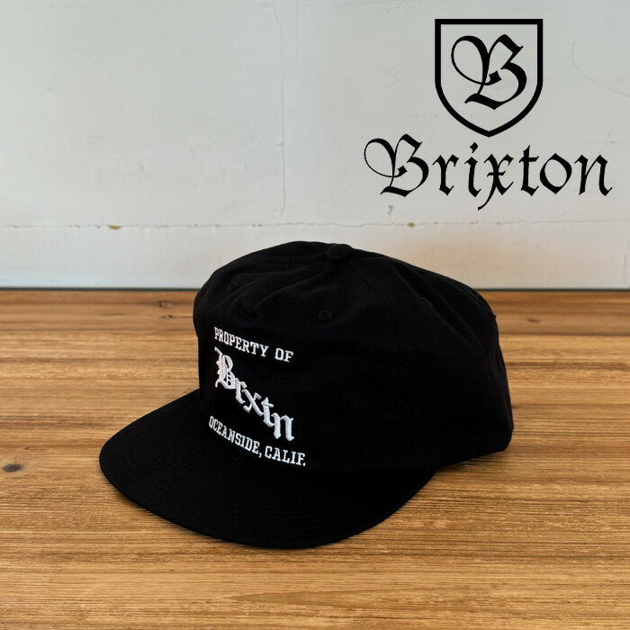 BRIXTON(ブリクストン)HOME TEAM HP SNAPBACK CAP【キャップ 帽子】【ブリクストン キャップ】【人気 シンプル ブラック】