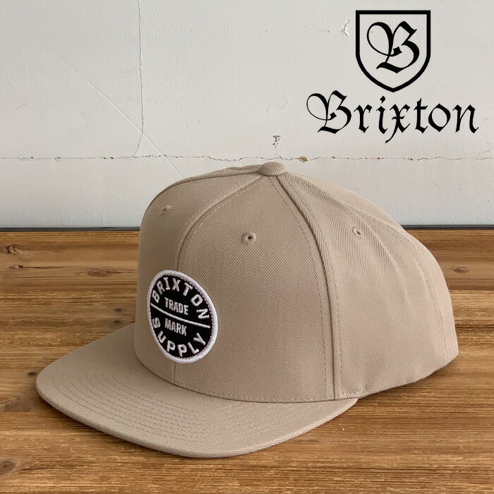 BRIXTON(ブリクストン)OATH III SNAPBACK CAP (SAND)【スナップバックキャップ 帽子】【ブリクストン キャップ 定番 人気 シンプル】