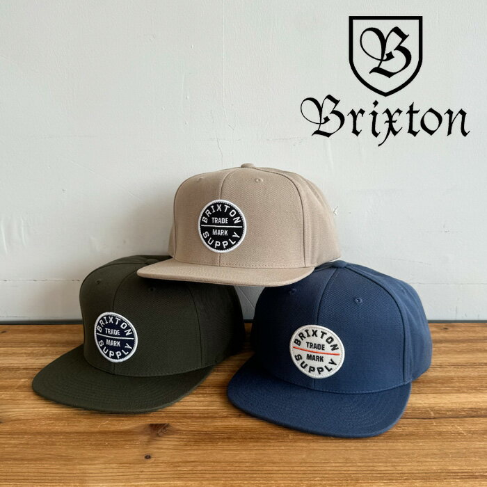 BRIXTON(ブリクストン)OATH III SNAPBACK CAP (MOSS/WASHED NAVY)(FLINT STONE BLUE/WHITE)(SAND)【スナップバックキャップ 帽子】【ブリクストン キャップ 定番 人気 シンプル】