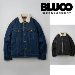 ブルコ ボアコート メンズ BLUCO (ブルコ)DENIM BOA RIDERS JACKET【ボアジャケット デニム】【1307】【お取り寄せ商品 キャンセル不可】【2023 FALL&WINTER】