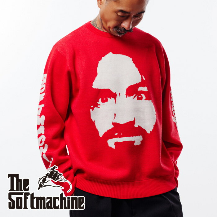 SOFTMACHINE (ソフトマシーン)FAMILY SWEATER【セーター】【ブラック レッド タトゥー】【2024 AUTUMN&WINTER COLL...