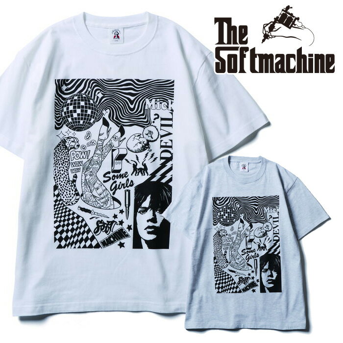 乐天商城 - SOFTMACHINE (ソフトマシーン) 1978-T(T-SHIRTS)【Tシャツ】【ホワイト グレー タトゥー】【2026 SUMMER VACATION 先行予約】【予約商品 キャンセル不可】
