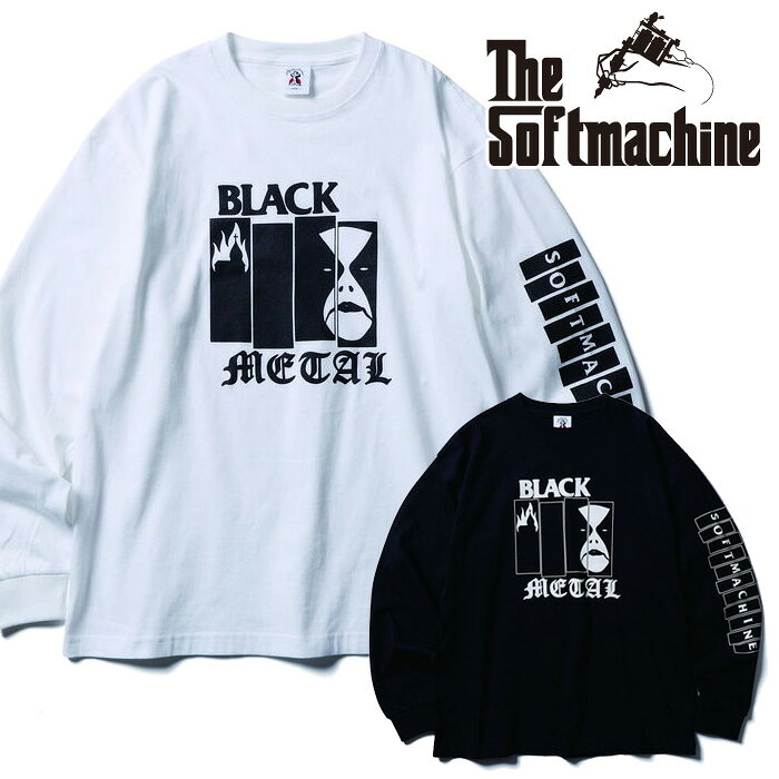 SOFTMACHINE (ソフトマシーン) BLACK METAL-T(L/S T-SHIRTS)【Tシャツ 長袖】【ホワイト ブラック タトゥー】【2026 SUMMER VACATION 先行予約】【予約商品 キャンセル不可】