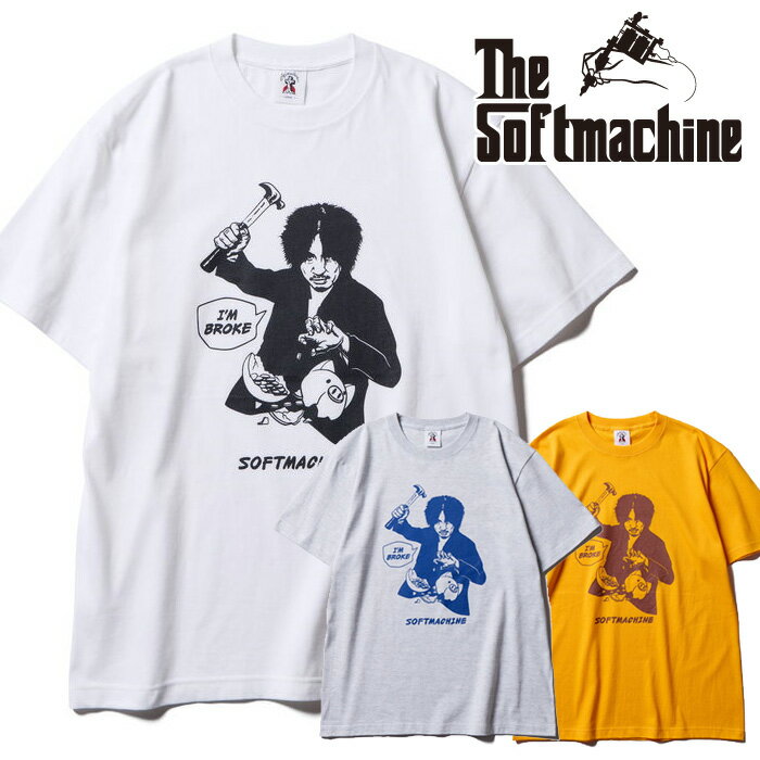 SOFTMACHINE (ソフトマシーン)BROKE-T【Tシャツ】【ホワイト グレー イエロー タトゥー】【2026 SPRING & SUMMER 先行予約】【予約商品 キャンセル不可】