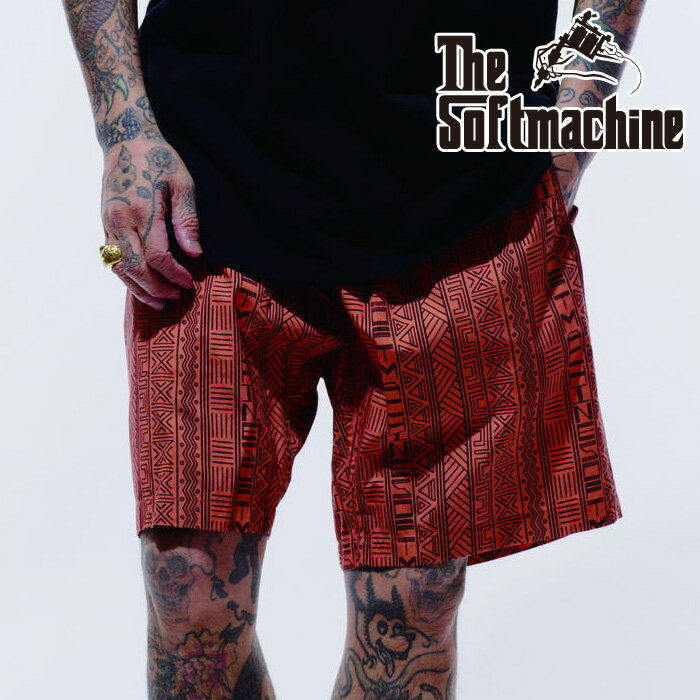 乐天商城 - SOFTMACHINE (ソフトマシーン)CODE SHORTS (EASY SHORTS)【ショートパンツ】【ホワイト オレンジ タトゥー】【2026 SUMMER VACATION 先行予約】【予約商品 キャンセル不可】