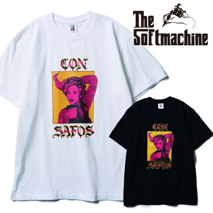 Rakuten - SOFTMACHINE (ソフトマシーン) C/S-T(T-SHIRTS)【Tシャツ】【ホワイト ブラック タトゥー】【2026 SUMMER VACATION 先行予約】【予約商品 キャンセル不可】