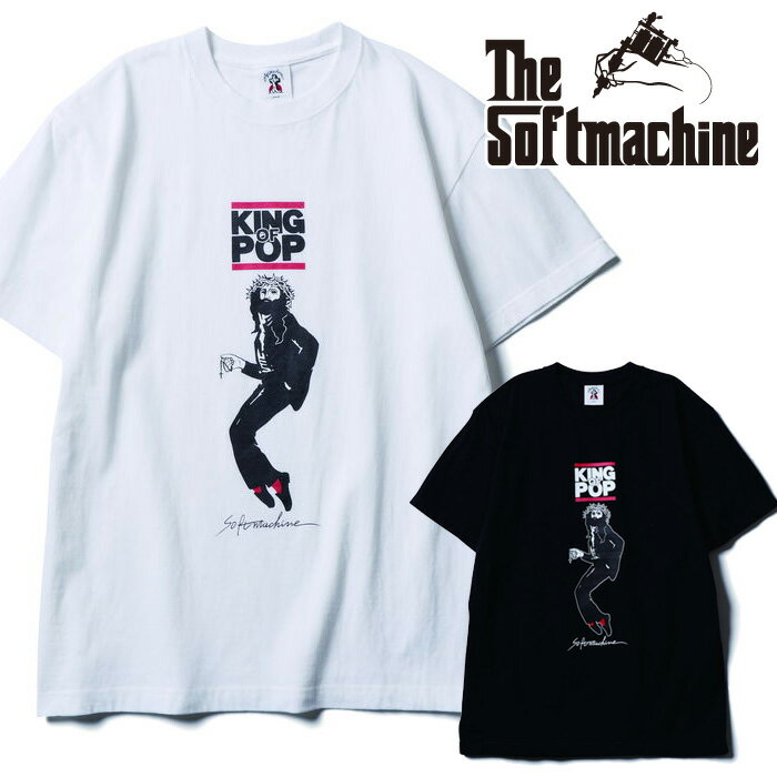 Rakuten - SOFTMACHINE (ソフトマシーン) KING OF POP-T(T-SHIRTS)【Tシャツ】【ホワイト ブラック タトゥー】【2026 SUMMER VACATION 先行予約】【予約商品 キャンセル不可】