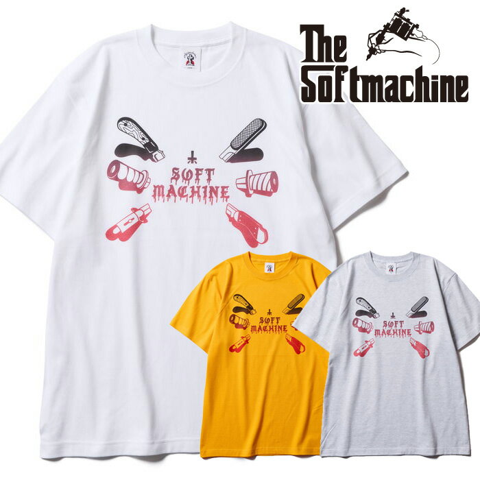 Rakuten - SOFTMACHINE (ソフトマシーン)PAIN-T【Tシャツ】【ホワイト グレー イエロー タトゥー】【2026 SPRING & SUMMER】【お取り寄せ商品 キャンセル不可】