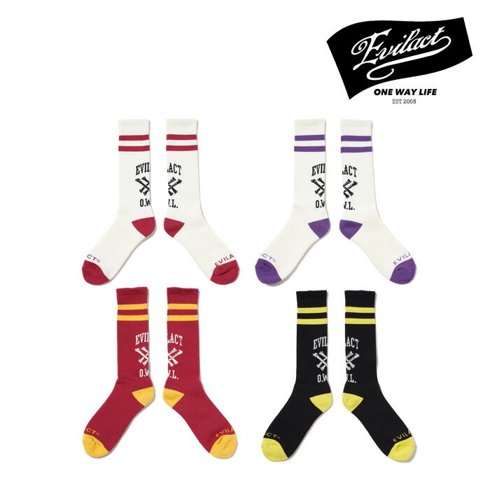 EVILACT (イーブルアクト)CROSS BONE SOCKS【ソックス】【EA25-ACT2-A02】【2025 AUTUMN&WINTER新作】 インタープレイ INTERPLAY