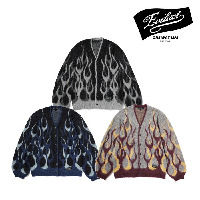 EVILACT (֥륢)FLAMES MOHAIR CARDIGAN ... 
