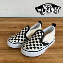 VANS バンズ ヴァンズ KIDS CLASSIC SLIP-ON (CHECKERBOARD) 【キッズ スリッポン 子供 スニーカー おしゃれ】【VANS...