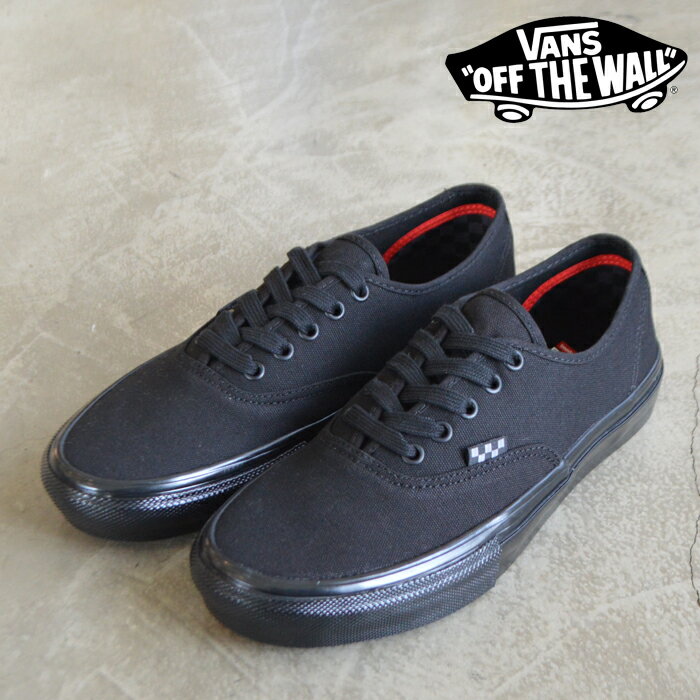 VANS バンズ ヴァンズ SKATE AUTHENTIC (BLACK/BLACK) 【オーセンティック スケート スニーカー】【おしゃれ シンプル】【VN0A5FC8BKA】【インタープレイ INTERPLAY】