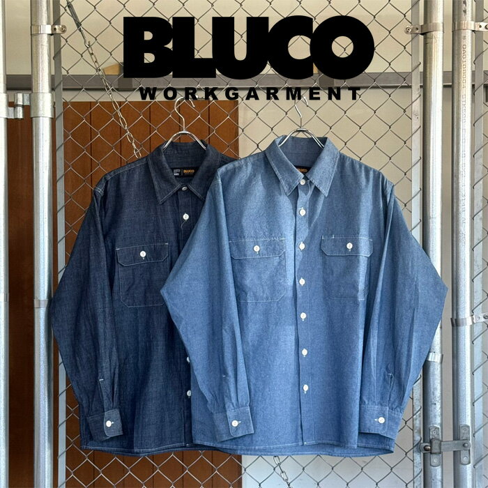 乐天商城 - BLUCO (ブルコ)シャンブレーワークシャツ L/S【161-11-121】【2026 SPRING COLLECTION】【お取り寄せ キャンセル不可】【ワークシャツ 長袖】