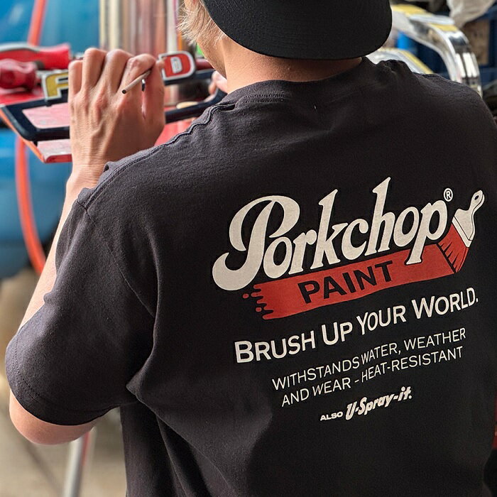 Rakuten - PORKCHOP GARAGE SUPPLY (ポークチョップ ガレージサプライ) PCP LOGO TEE 【TEE Tシャツ ホワイト ブラック】【インタープレイ INTERPLAY】