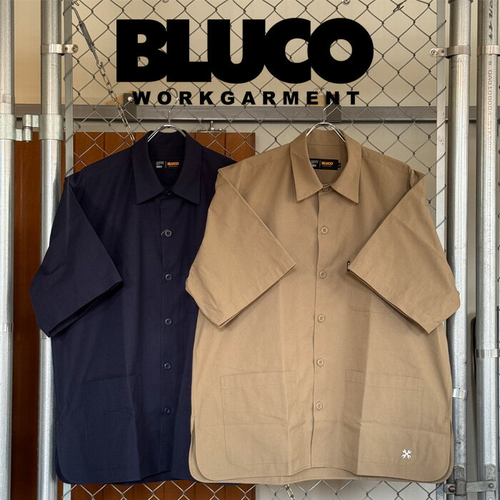 BLUCO (ブルコ)GARAGE WORK SHIRT S/S【ワークシャツ 半袖】【153-21-006】【2025 SUMMER コレクション】【お取り寄せ キャンセル不可】【定番 シンプル 無地】