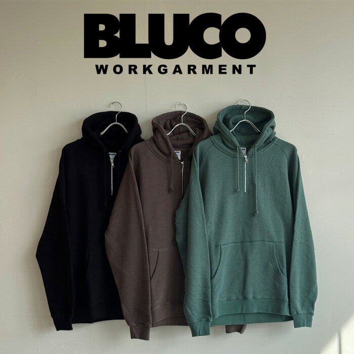 BLUCO (ブルコ)HEAVY PILE HALF ZIP SWEAT HOODIE【パーカー ハーフジップ】【155-13-028】【2025 LATE SUMMER FALL COLLECTION 新作】