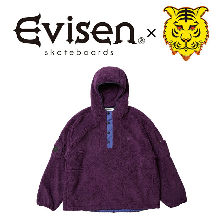 【EVISEN】 Evisen Skateboards (エヴィセン スケートボード) FEELIN’ SHAGGY FLEECE ANORAK 【フリース アノラック ジャケット】【5lack】【スラック】【高田音楽制作事務所】【コラボレーション】 【2021FALL&WINTER COLLECTION】【00006225】