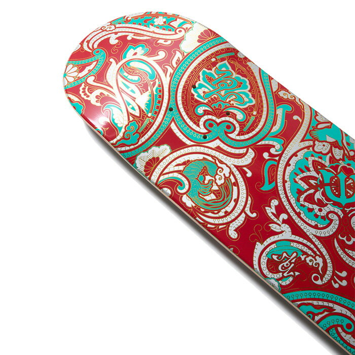 【EVISEN】 Evisen Skateboards (エヴィセン スケートボード) PAISLEY RED TURQUOISE (TEAMモデル) 【デッキ スケートボード スケボー】【エビセン スケートボード Evisen Skateboards ゑ インタープレイ INTERPLAY】 3