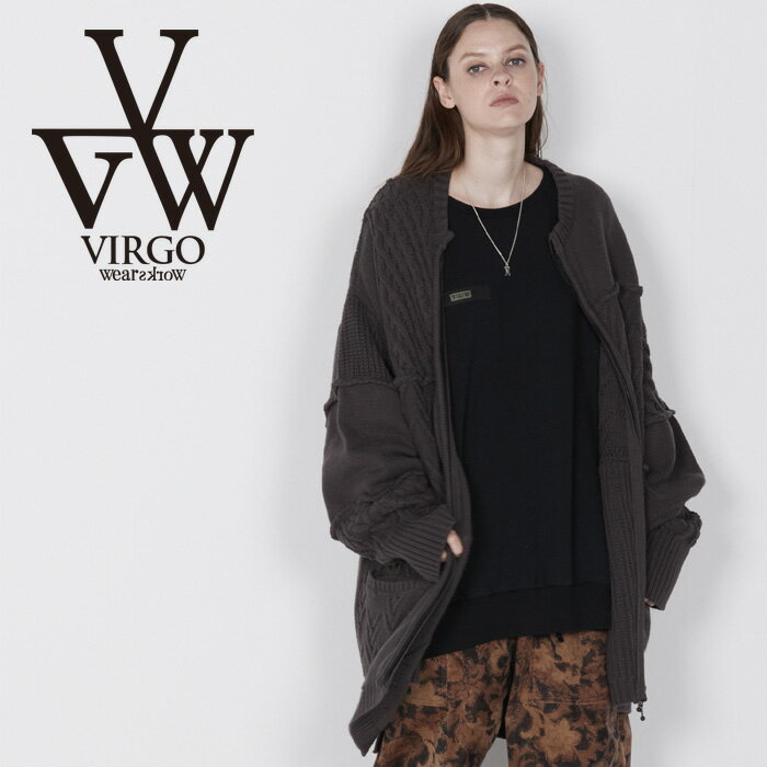 VIRGOwearworks (ヴァルゴウェアワークス) TITANS ZIP CARDIGAN【カーディガン】【VG-KNIT-90】【2023 AUTUMN&WINTER 新作】【VIRGOwearworks ヴァルゴウエアワークス バルゴ】