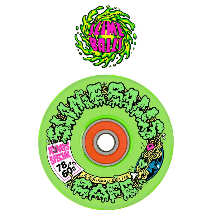 樂天商城 - Slime Balls(スライムボールウィール)SB CAFE LIGHT UPS 78A WHEELS 78A 60mm 【スライムボールウィール スケートボード スケボー パーツ ウィール】【ソフトウィール】【クルーザー】