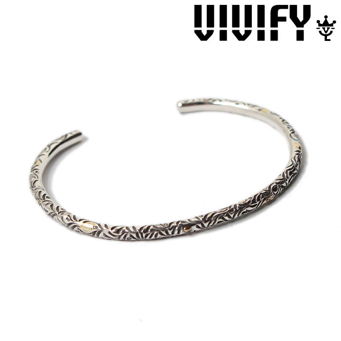 VIVIFY(ヴィヴィファイ)(ビビファイ)Full Arabesque Bangle　w/gold（3mmbody）【オーダーメイド 受注生産】【キャンセル不可】【VIVIFY バングル】【VFB-145】