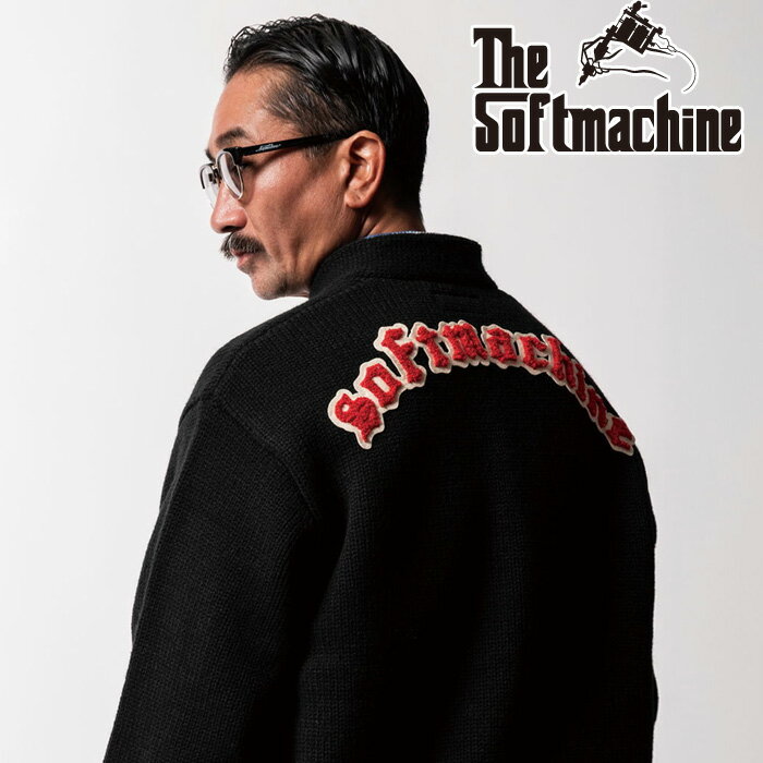 SOFTMACHINE (ソフトマシーン) CREST SWEATER【セーター】【ブラック グレー タトゥー】【2025 AUTUMN&WINTER】【お取り...