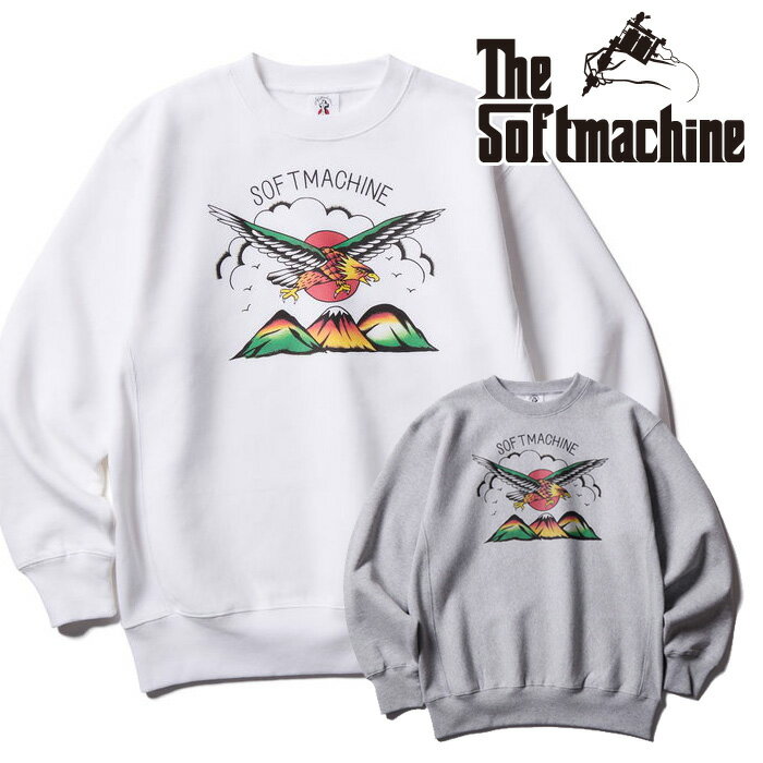 SOFTMACHINE (ソフトマシーン)FREEDOM SWEAT【スウェット】【ホワイト グレー タトゥー】【2025 AUTUMN&WINTER】【お取り寄せ商品 キャンセル不可】