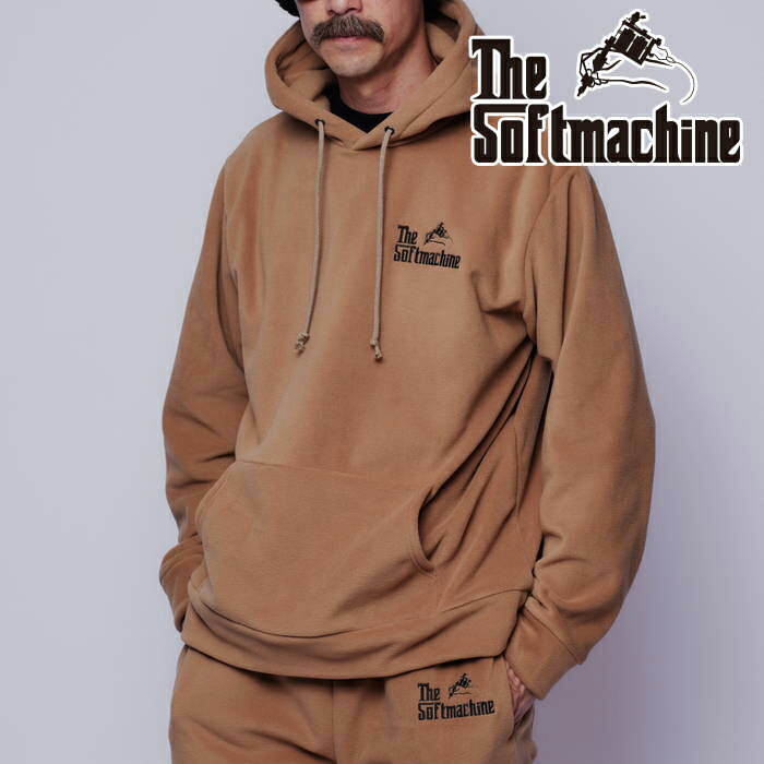 SOFTMACHINE (ソフトマシーン)GOD FLEECE HOODED【パーカー フリース】【ブラック ベージュ タトゥー】【2023AUTUMN WINTER COLLECTION】【お取り寄せ商品 キャンセル不可】