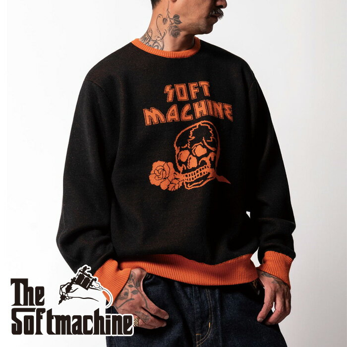 SOFTMACHINE (ソフトマシーン)RECALL SWEATER【セーター】【ホワイト オレンジ タトゥー】【2025 AUTUMN&WINTER】【お取...