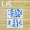 INTERPLAY(インタープレイ) LOGO STICKER【インタープレイオリジナル ロゴステッカー】【ブルー ホワイト】