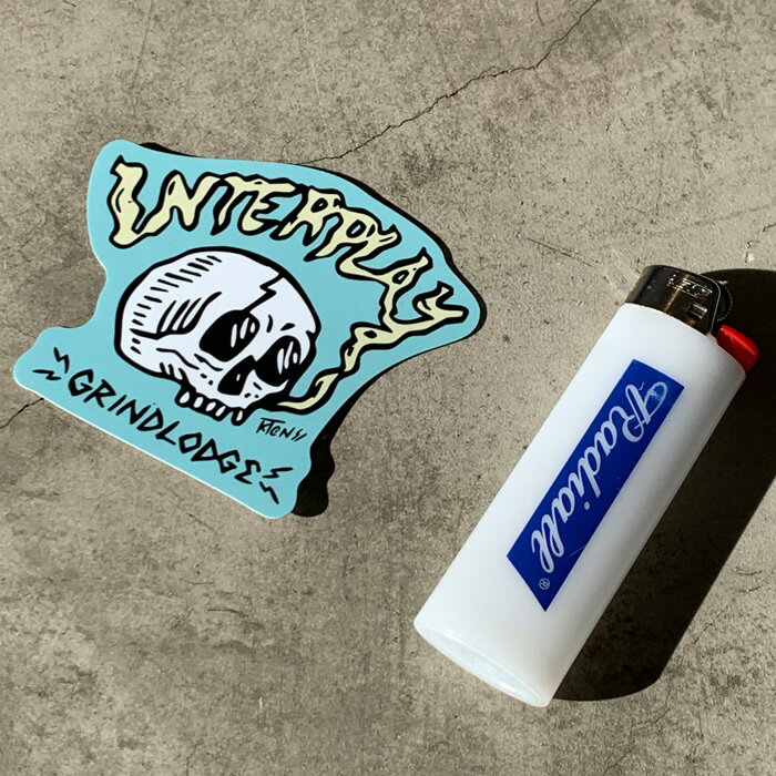 楽天市場】GRINDLODGE × INTERPLAY SKULL STICKER【ステッカー シール