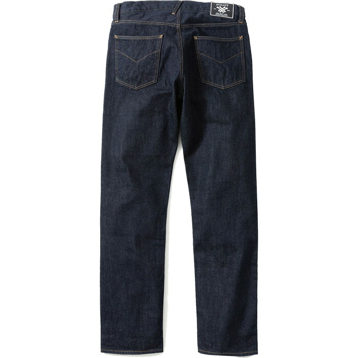 23AW 濃紺 イーブルアクト ロゴ刺繍 13ozセルビッチ デニム パンツ L 楽天市場】EVILACT (イーブルアクト)STRAIGHT DENIM【デニム パンツ