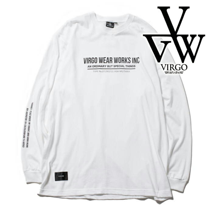 VIRGOwearworks (ヴァルゴウェアワークス) Vg logo L/S【Tシャツ 長袖 ロンT】【VG-LSPT-95】【2024 SPRING&EARLY SUMMER 新作】【VIRGOwearworks ヴァルゴウエアワークス バルゴ】