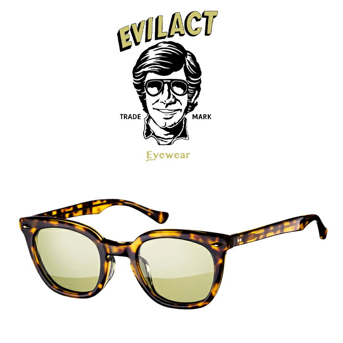 EVILACT EYEWEAR (イーブルアクトアイウエア) MERKEL(マーケル) BROWN GLITTER×ANTIQUE CLEAR/GREEN LENS 【サングラス メガネ】【EAE21-08MERKEL】【インタープレイ INTERPLAY】