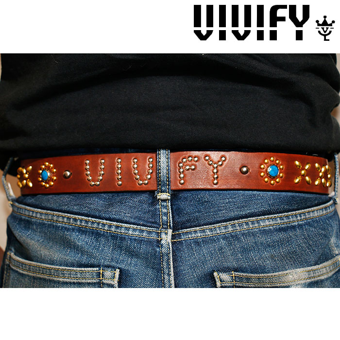 VIVIFY(ヴィヴィファイ)(ビビファイ)WestCoastCrossStudsBelt【VIVIFY ベルト】【VFO-110】【オーダーメイド ハンドメイド 受注生産】【キャンセル不可】