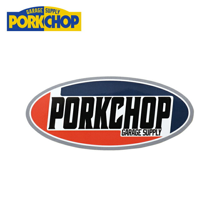 PORKCHOP GARAGE SUPPLY (ポークチョップ ガレージサプライ) 2nd Oval STICKER【ステッカー シール】【インタープレイ INTERPLAY】