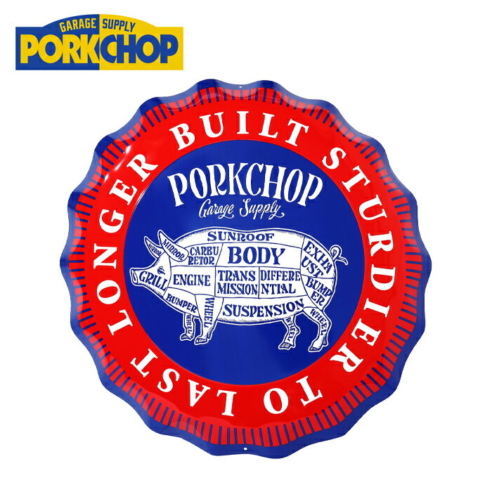 PORKCHOP GARAGE SUPPLY (ポークチョップ ガレージサプライ) CROWN METAL SIGN【看板 サインボード】【サインプレート アメリカン インテリア】【インタープレイ INTERPLAY】