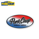 PORKCHOP GARAGE SUPPLY (ポークチョップ ガレージサプライ) OVAL TRICOLOR STICKER 【ステッカー シール】【インター...