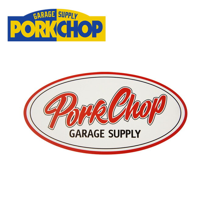 PORKCHOP GARAGE SUPPLY (ポークチョップ ガレージサプライ) PORKCHOP OVAL STICKER / SMALL【ステッカ..