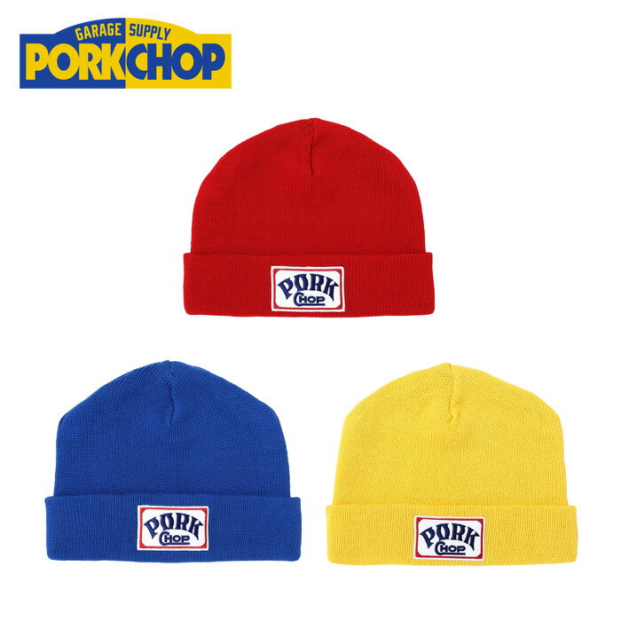 PORKCHOP GARAGE SUPPLY (ポークチョップ ガレージサプライ) SQUARE WAPPEN BEANIE CAP 【ニットキャッ..