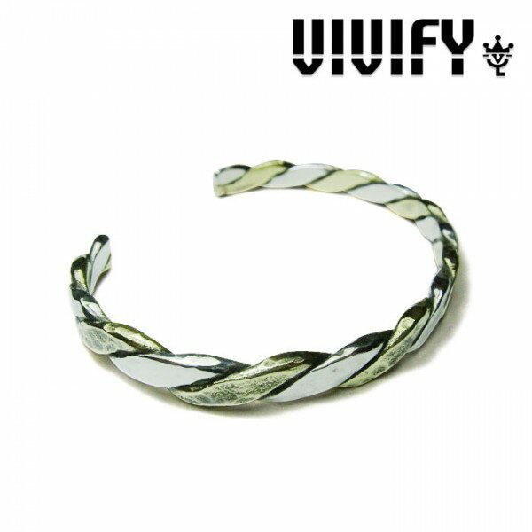 VIVIFY(ヴィヴィファイ）Twist & Press Bangle(Silver x Brass)【バングル】【送料無料】