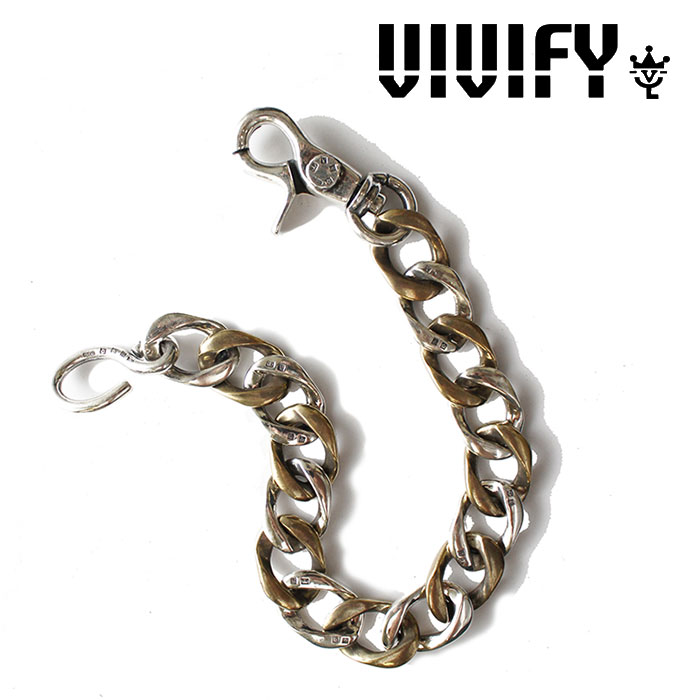 VIVIFY(ヴィヴィファイ）Hallmarks SwivelHook BrassMix FlatLink WalletChain / SwivelHook＆Hook