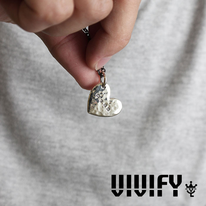 VIVIFY(ヴィヴィファイ）Hammered Heart Hallmarks Pendant Head【オーダーメイド 受注生産】【キャンセル不可】【VIVIFY ネックレス】【VFN-254】