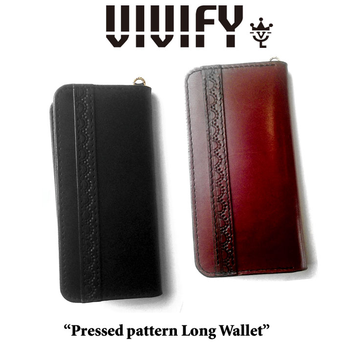 VIVIFY(ヴィヴィファイ）Pressed pattern Long Wallet【予約商品】【キャンセル不可】【長財布 ウォレット】【VFO-088】