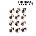 ビビファイ ピアス メンズ VIVIFY(ヴィヴィファイ）Birthstone Pierce【オーダーメイド受注生産】【キャンセル不可】【VIVIFY ピアス】【シルバー ゴールド】【誕生石】【VFP-089】