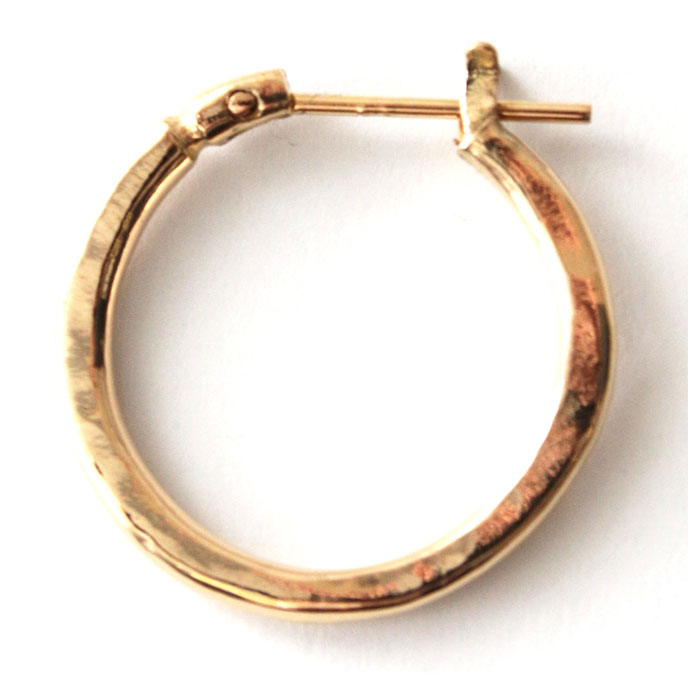 VIVIFY(ヴィヴィファイ）k18Gold Hammered Hoop Pierce【オーダーメイド受注生産】【キャンセル不可】【VIVIFY フープピアス】【シルバー ゴールド】【VFP-110】