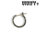 ビビファイ ピアス メンズ VIVIFY(ヴィヴィファイ）k18goldpost Hammered Hoop Pierce(S)【オーダーメイド受注生産】【キャンセル不可】【VIVIFY フープピアス】【シルバー ゴールド】【VFP-116】