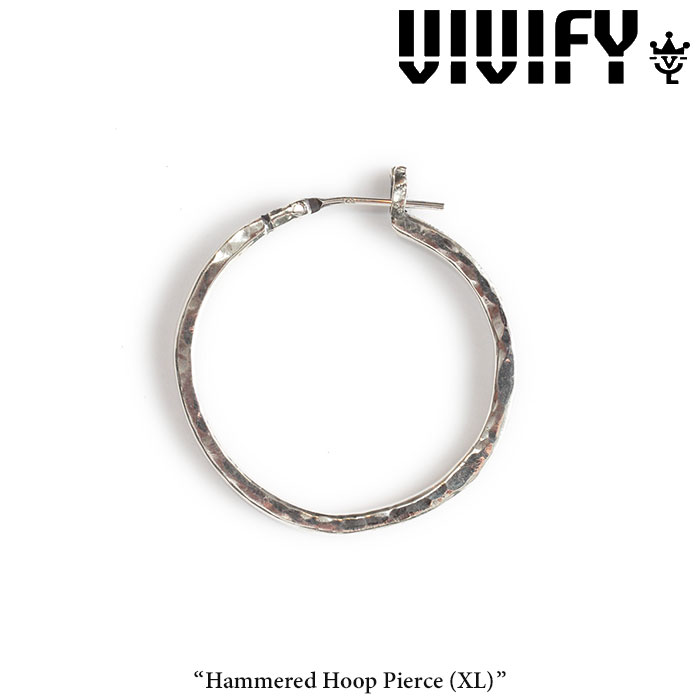 Rakuten - VIVIFY(ヴィヴィファイ)(ビビファイ) Hammered Hoop Pierce（XL）【オーダーメイド受注生産】【キャンセル不可】【VIVIFY フープピアス】【VFP-184】【シルバー】
